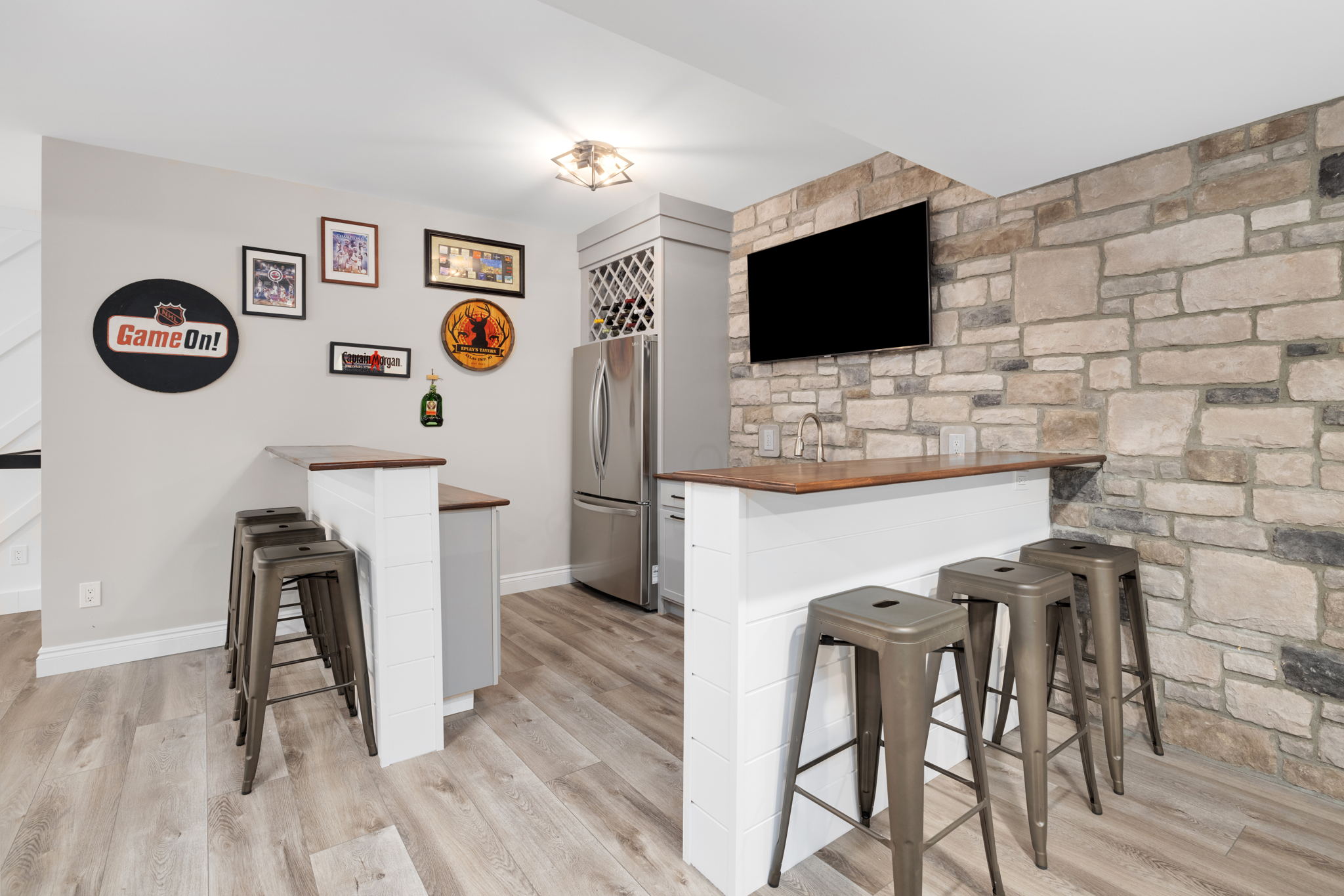 Woodline Building Company Project: Modern Rustic Ranch Basement Kitchen