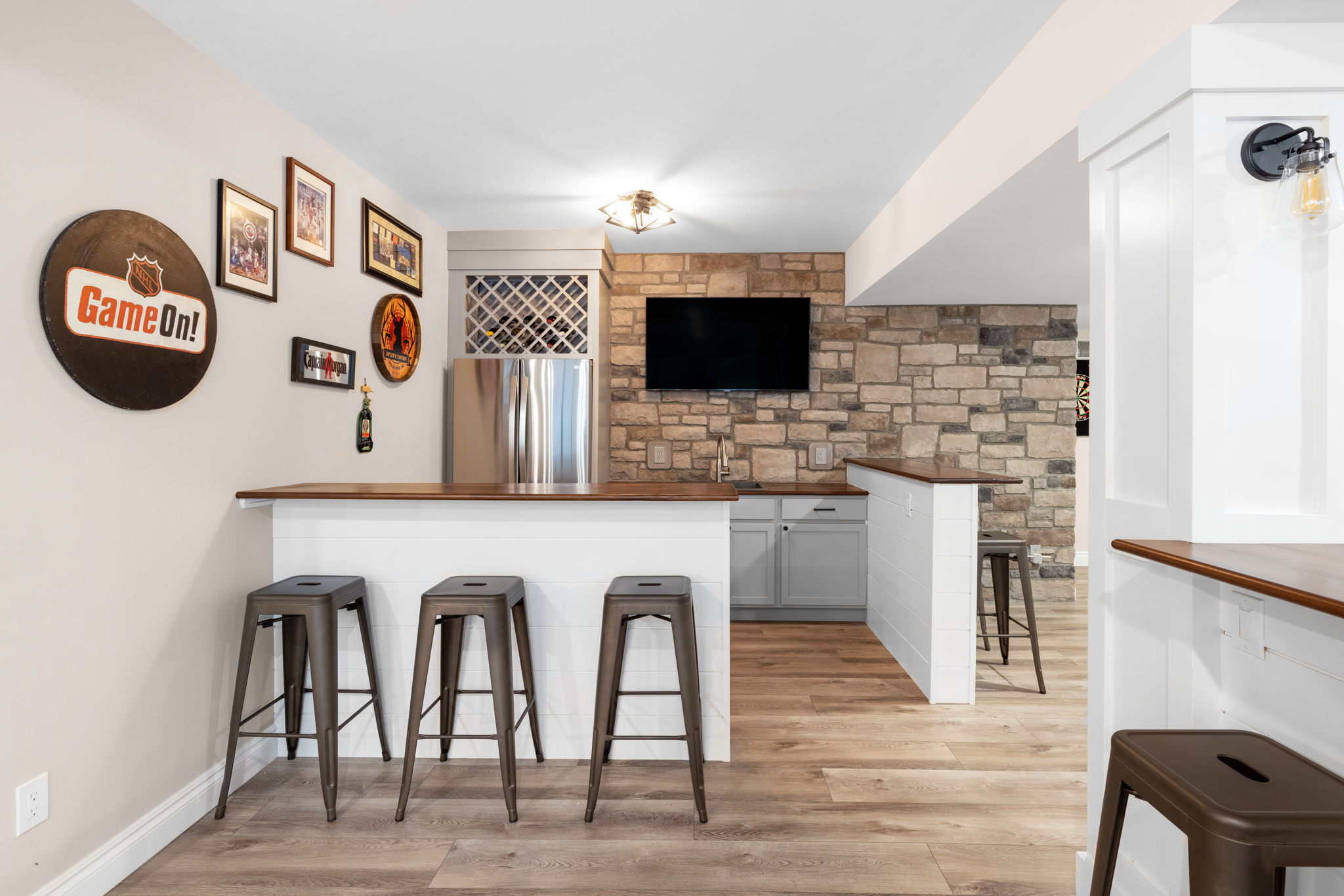 Woodline Building Company Project: Modern Rustic Ranch Basement Kitchen