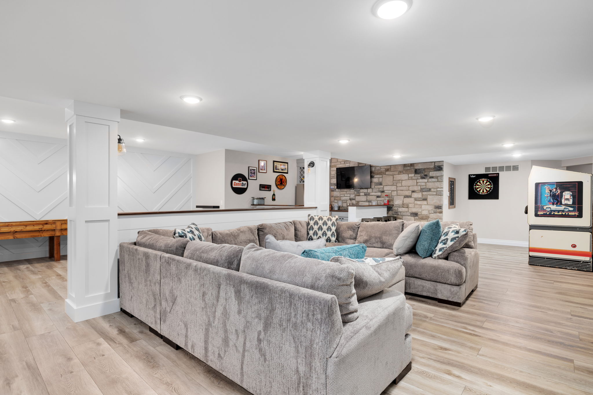 Woodline Building Company Project: Modern Rustic Ranch Basement