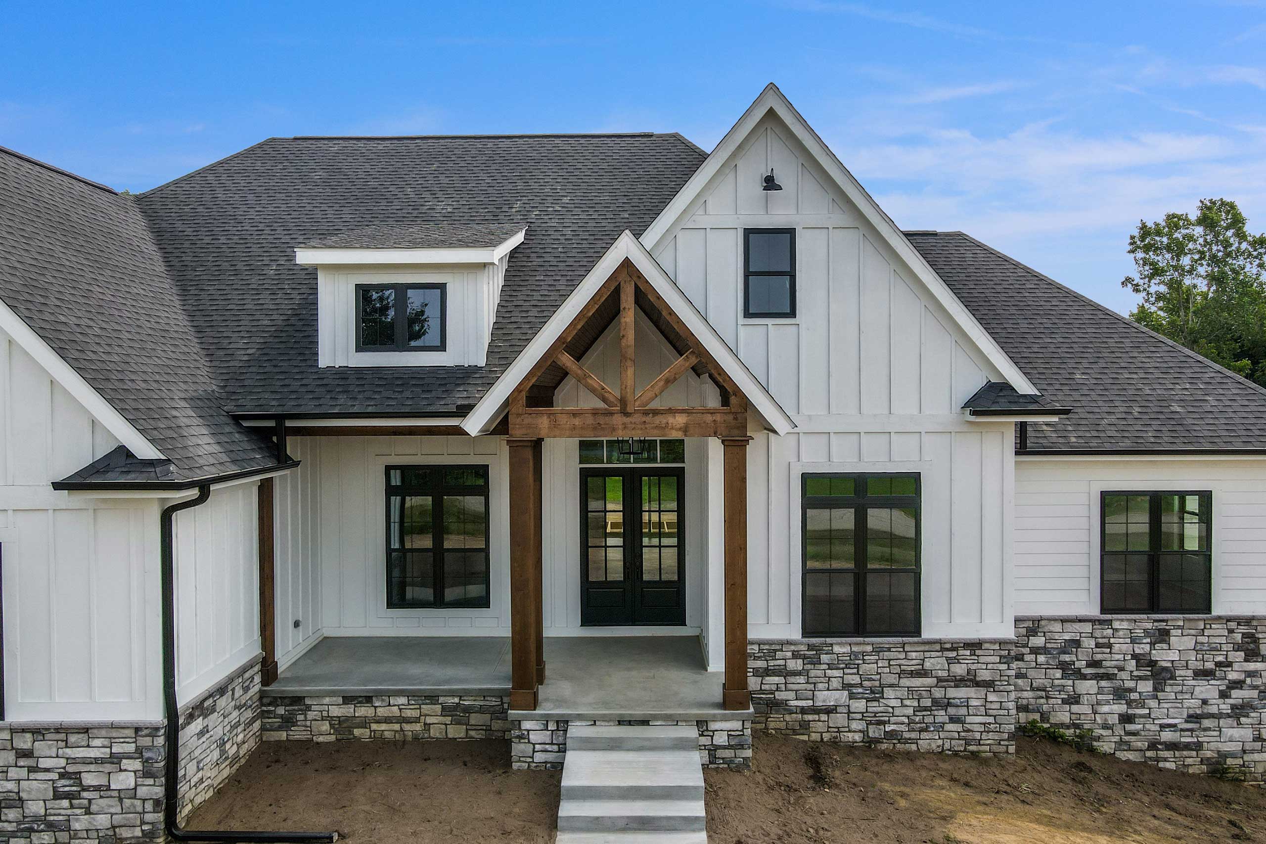 Woodline Building Company Project: Contemporary Farmhouse Front Porch