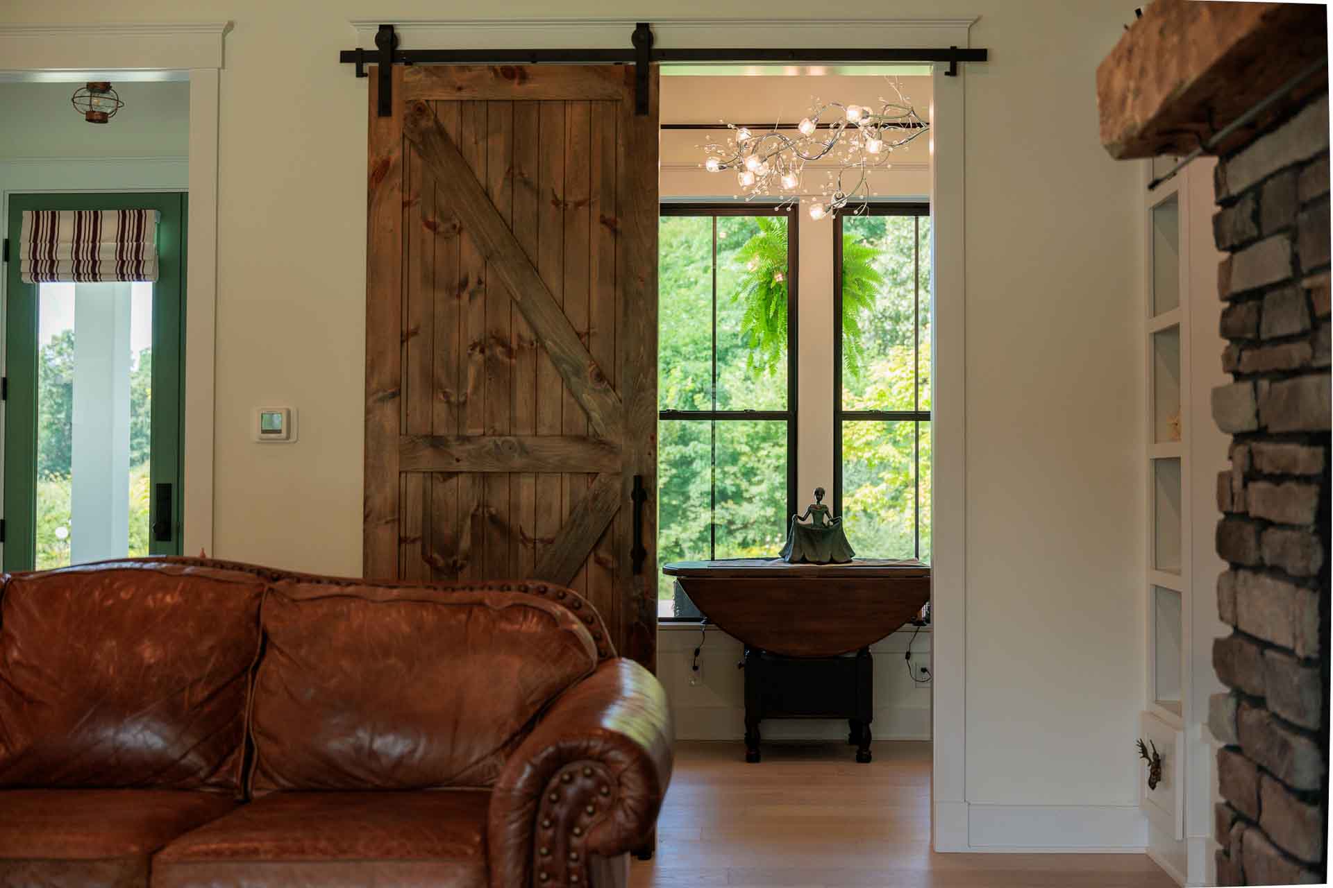 Woodline Building Company Project: Ranch Farmhouse Study or Office with Sliding Barn Door