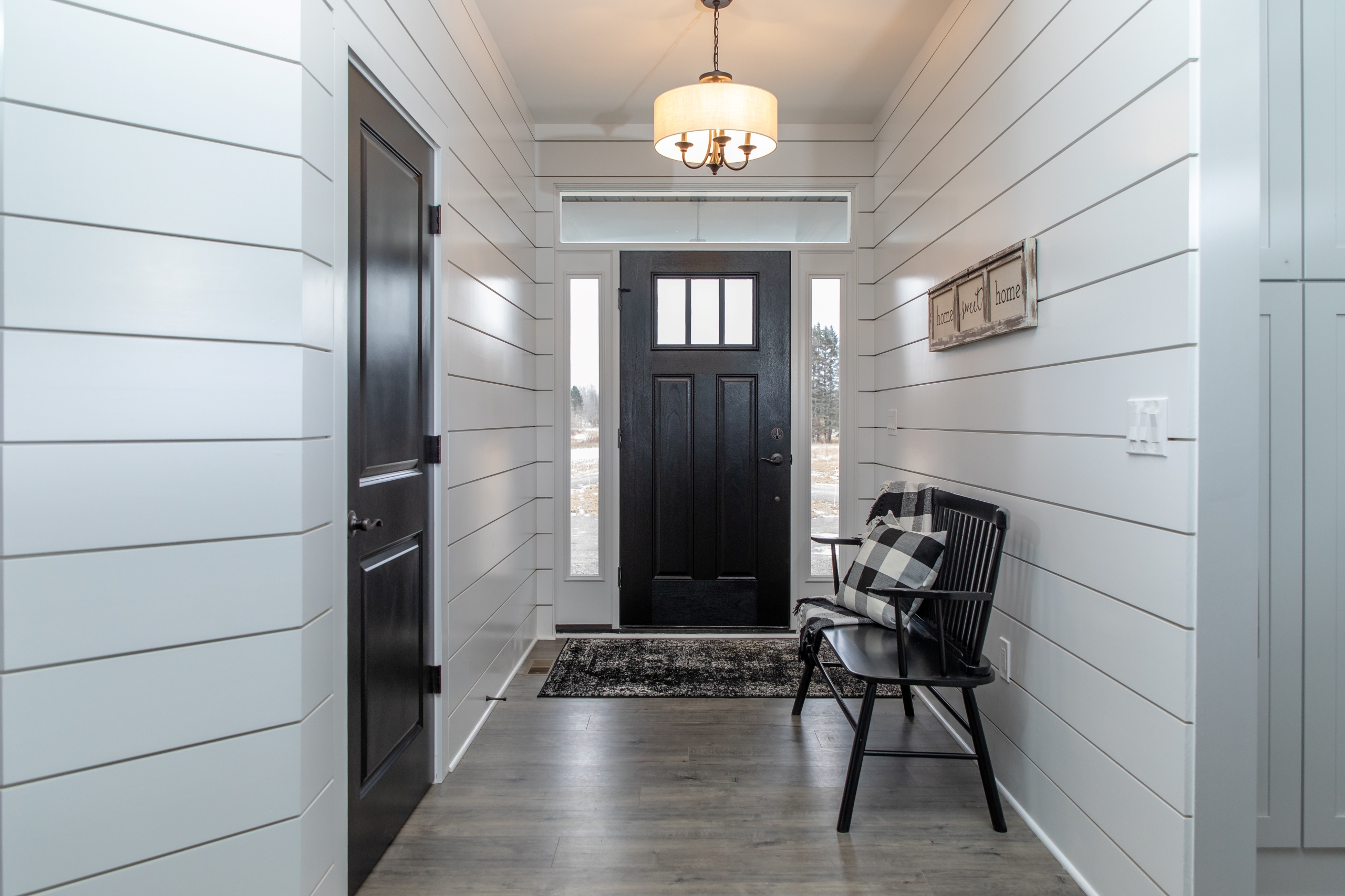 Woodline Building Company Project: Modern Farmhouse Foyer With Shiplap