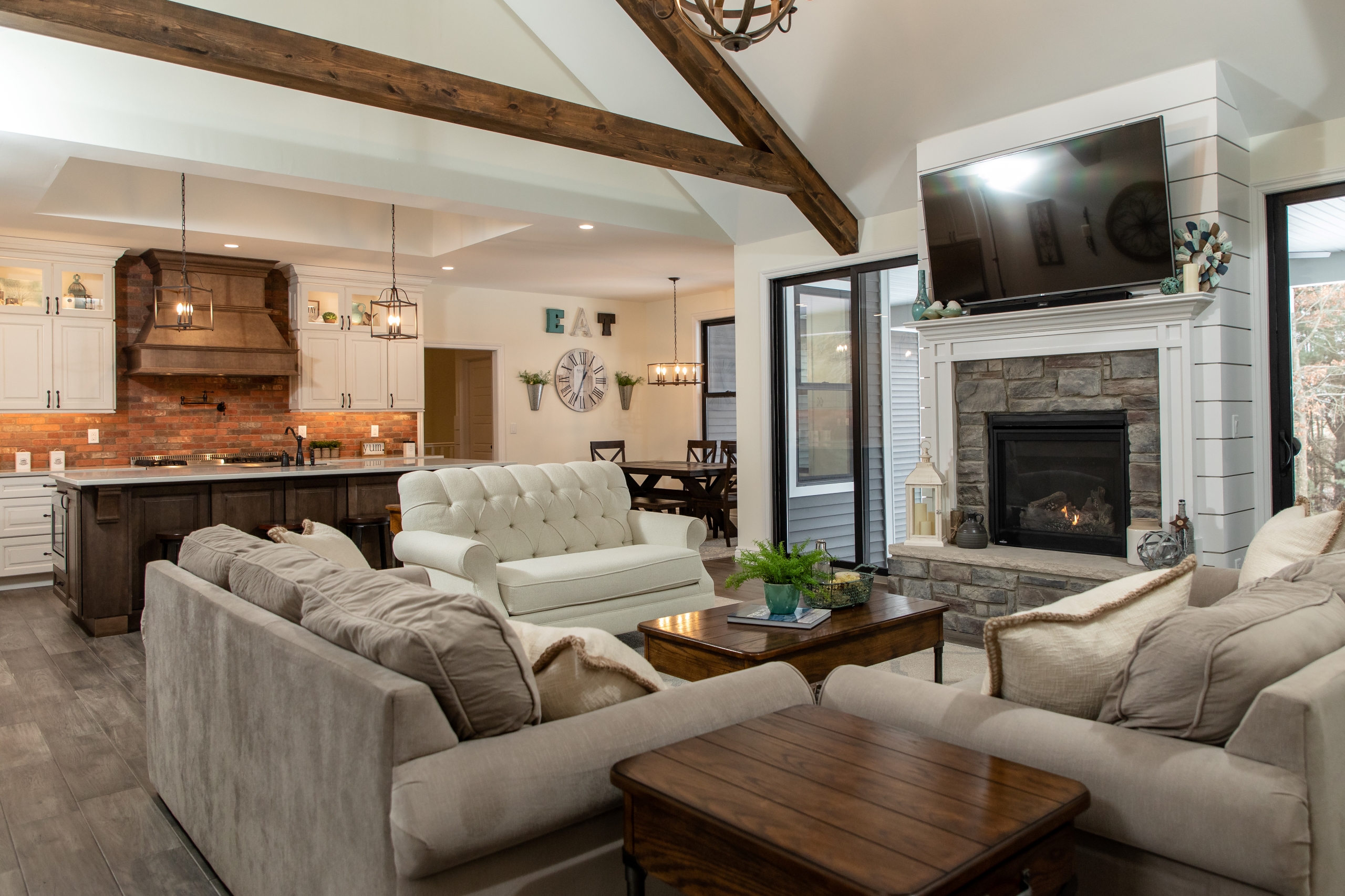 Woodline Building Company Project: Rustic Modern Ranch Living Room