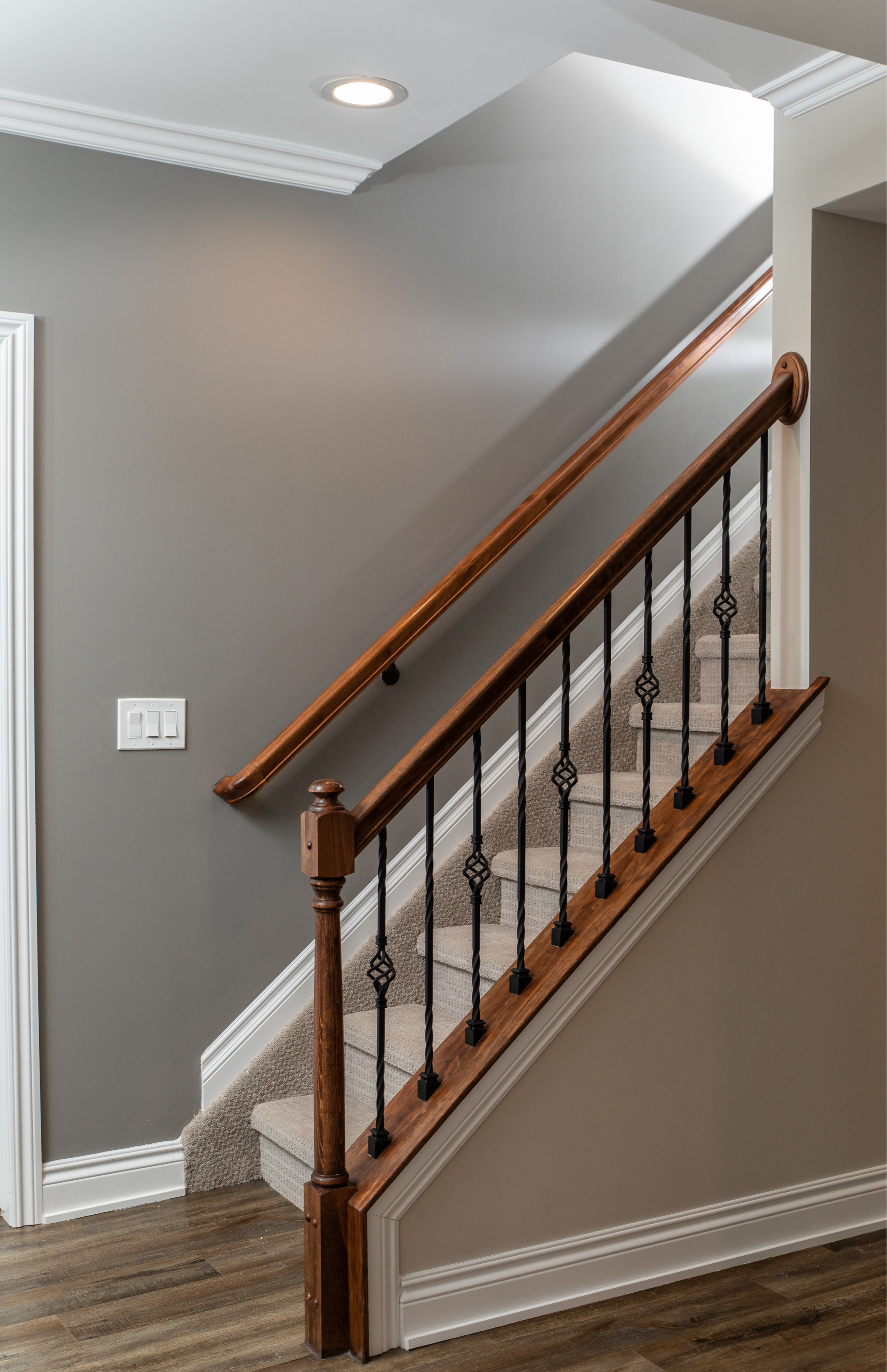 Woodline Building Company Project: Contemporary Basement Staircase